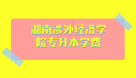 湖南涉外經濟學院專升本學費