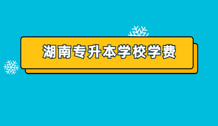 湖南專升本學校學費