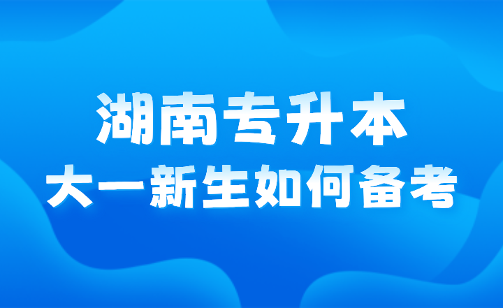 湖南專升本大一新生如何備考？