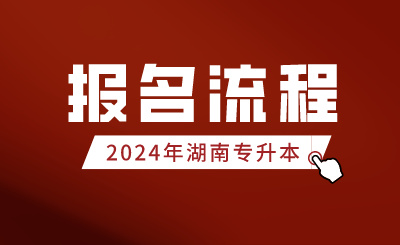 2024年湖南專升本報名流程公布
