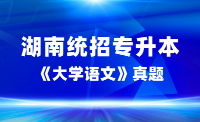 2024年湖南統(tǒng)招專升本《大學(xué)語(yǔ)文》真題
