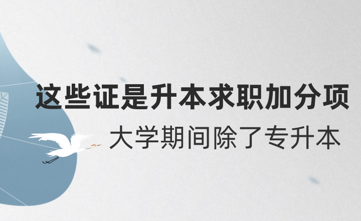除了專升本，大學期間這些證都是升本求職加分項！