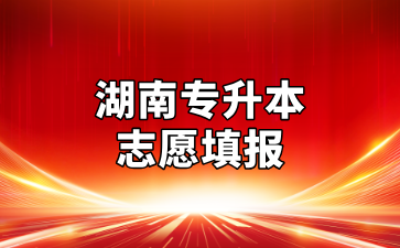 2025年湖南專升本志愿填報規則與技巧